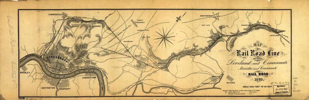 Marietta & Cincinnati Railroad Map