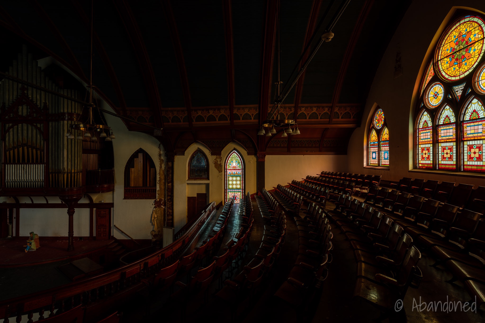 Sanctuary with Stained Glass
