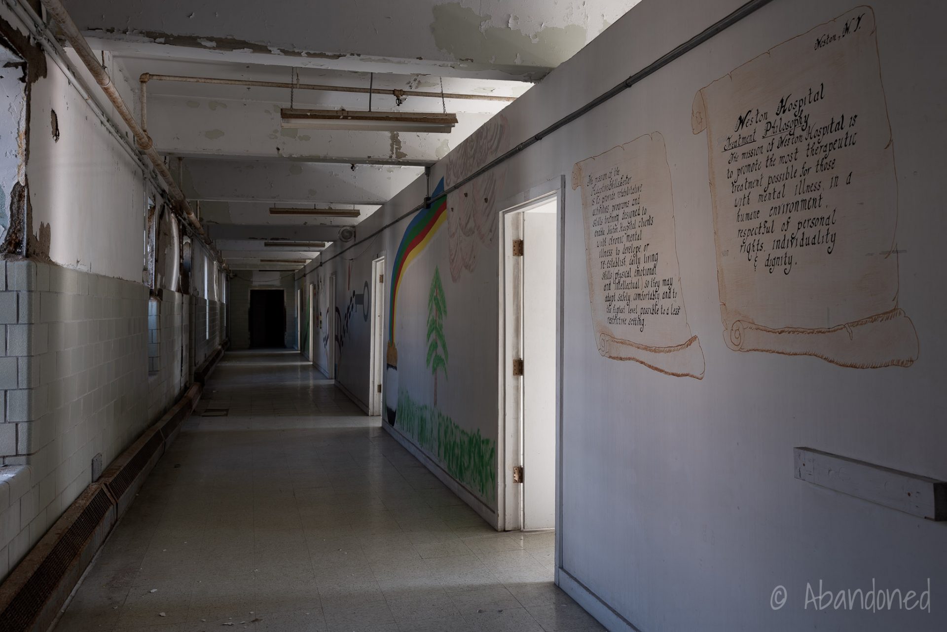 Trans-Allegheny Lunatic Asylum Ward Hallway with Mural