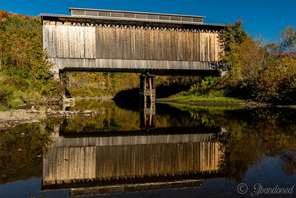 Fisher Covered Bridge along the former St. Johnsbury & Lamoille County Railroad