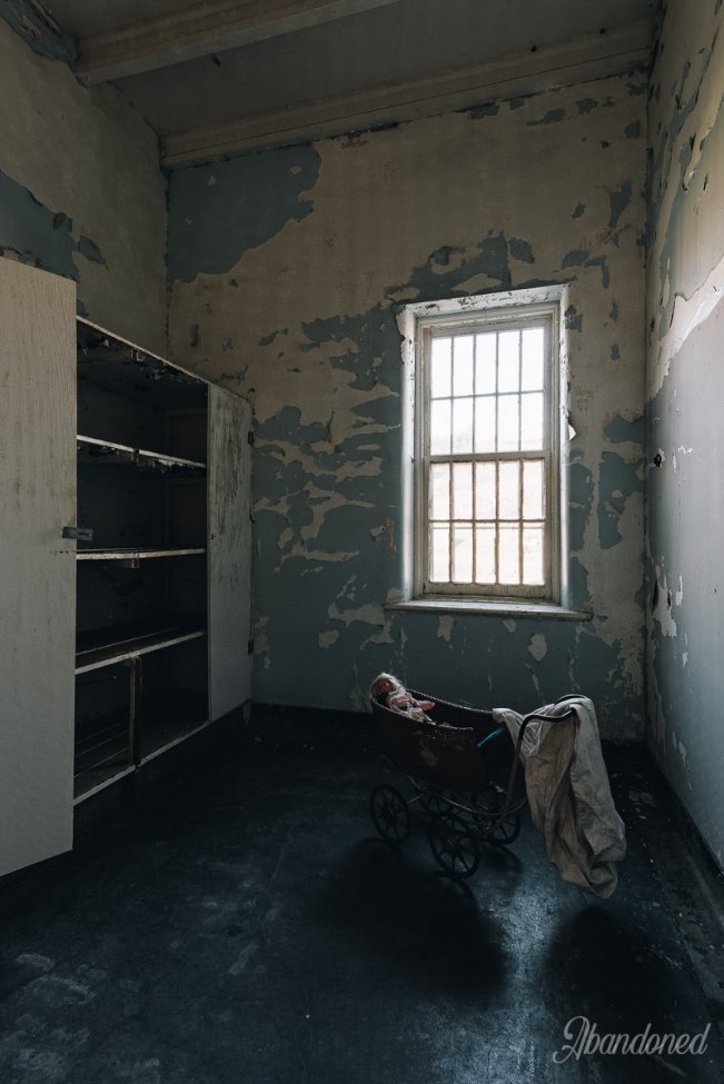 Trans-Allegheny Lunatic Asylum - Typical Room with Baby Carriage