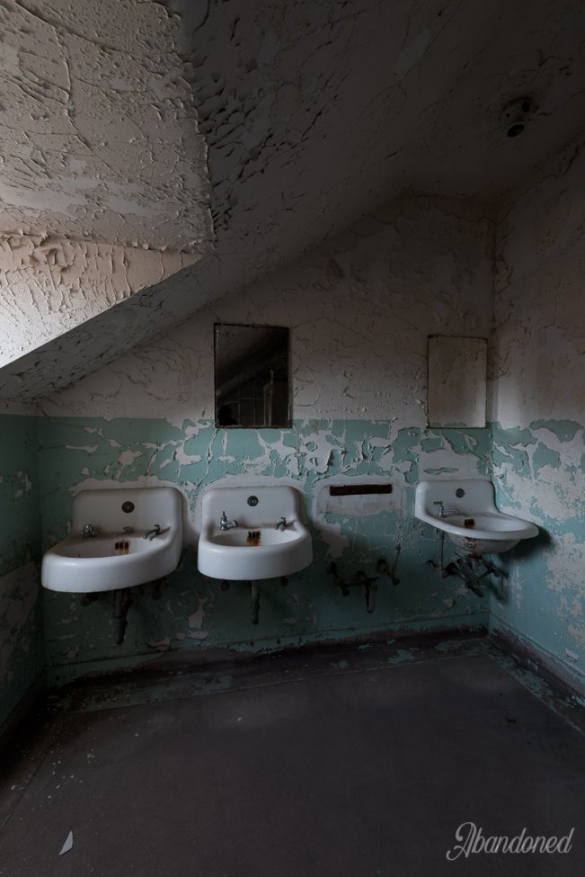 Trans-Allegheny Lunatic Asylum - Restroom with Sinks