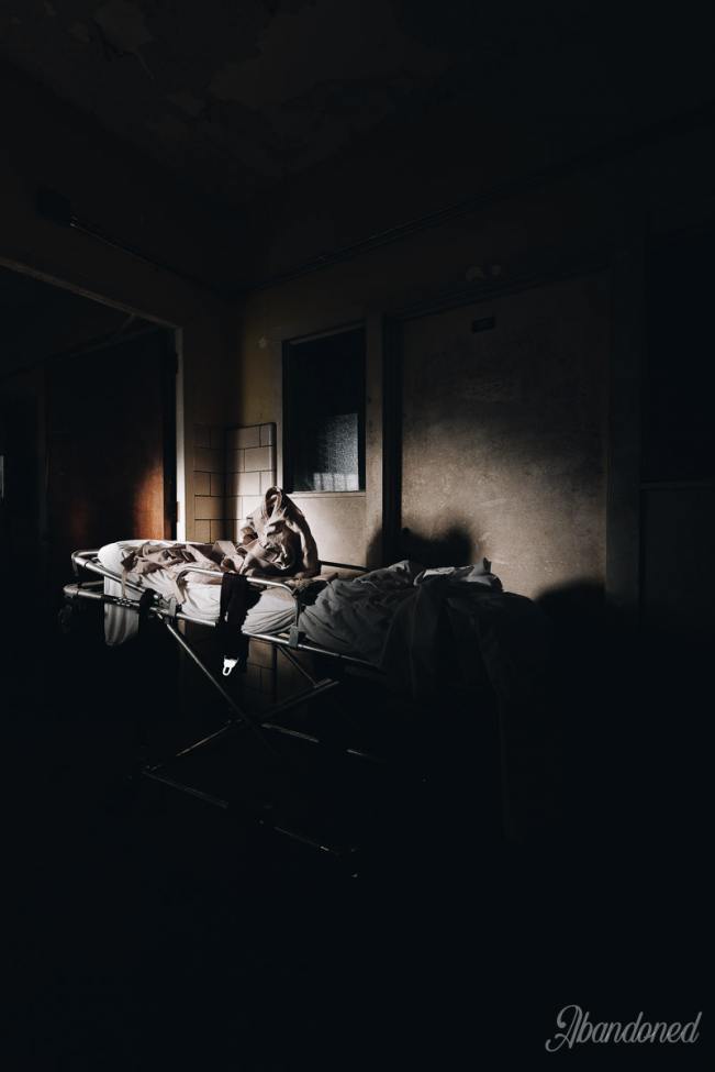 Trans-Allegheny Lunatic Asylum - Darkened Room with Gurney