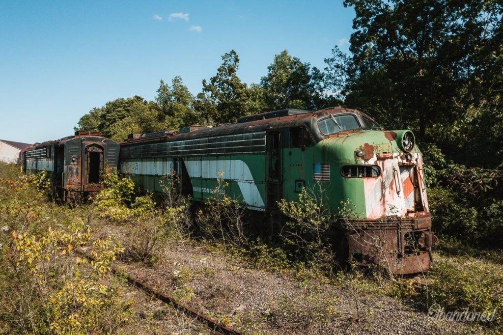 Derelict Burlington Northern Railroad 9917 Locomotive