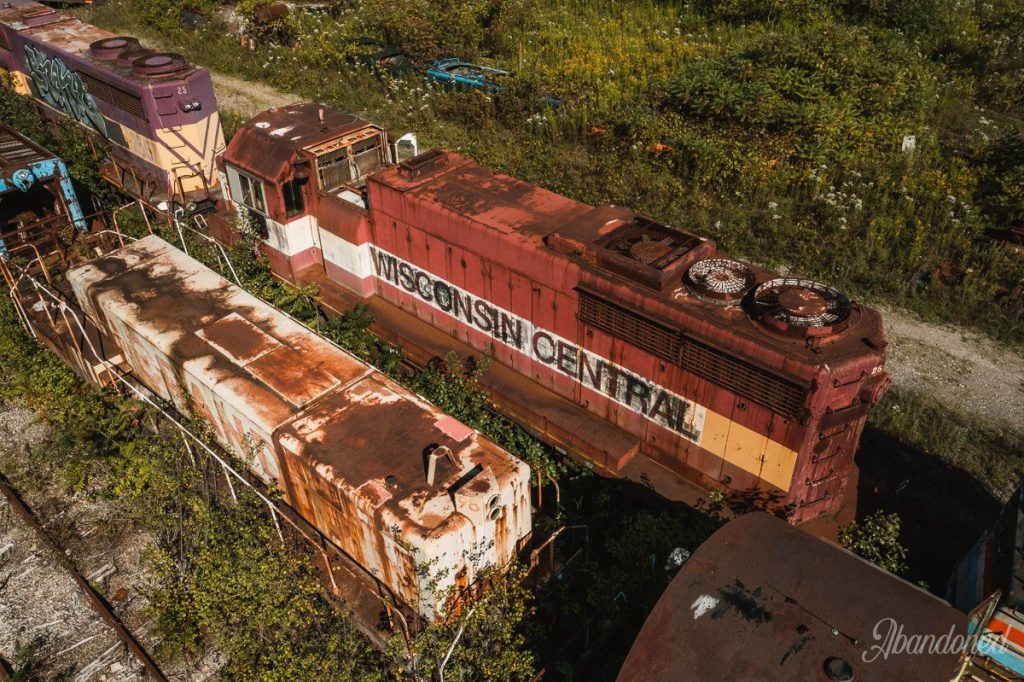 Derelict Wisconsin Central Railroad Locomotive